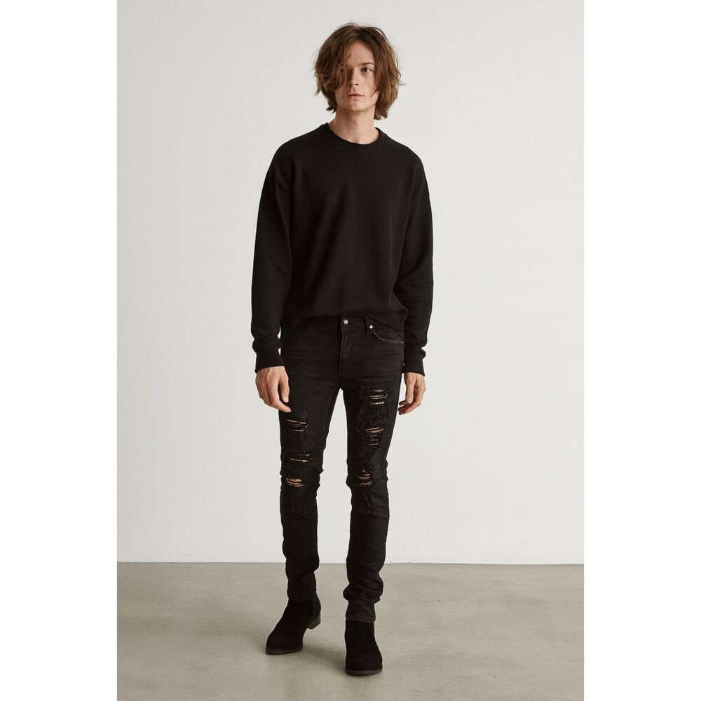 AMIRI Black Distressed Denim Jeans Pants Trousers  Mens Size EU 40
